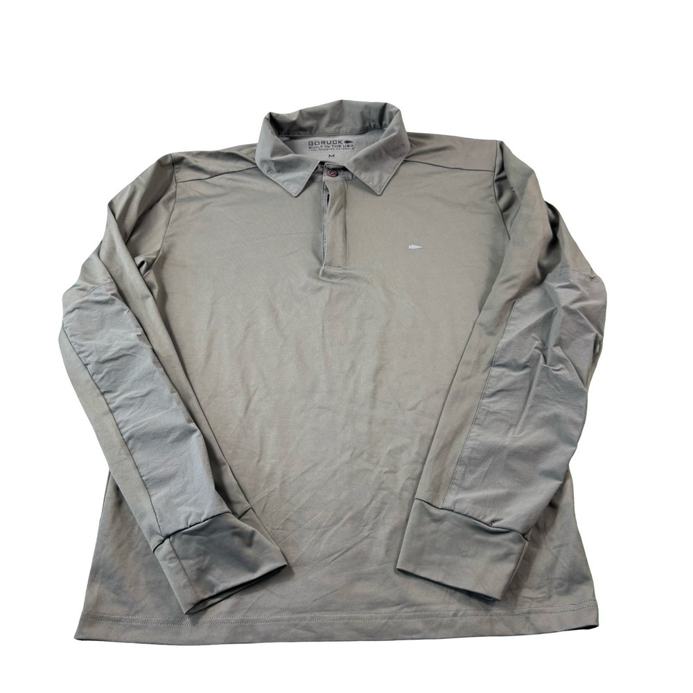 GORUCK Green Performance Long Sleeve Polo Shirt Mens Size Medium M